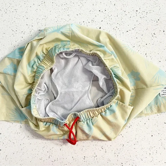 Mosmann Australia Short Light Yellow Blue Tropical Board Short Medium - Picture 5 of 6